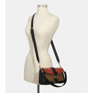 Authentic COACH Georgie Purse CrossBody Shoulder In Colorblock Signature Canvas